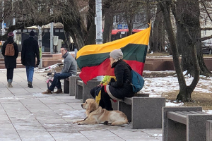 Фотофакт. Среди литовских флагов и бело-красно-белые. Литва отмечает годовщину восстановления независимости